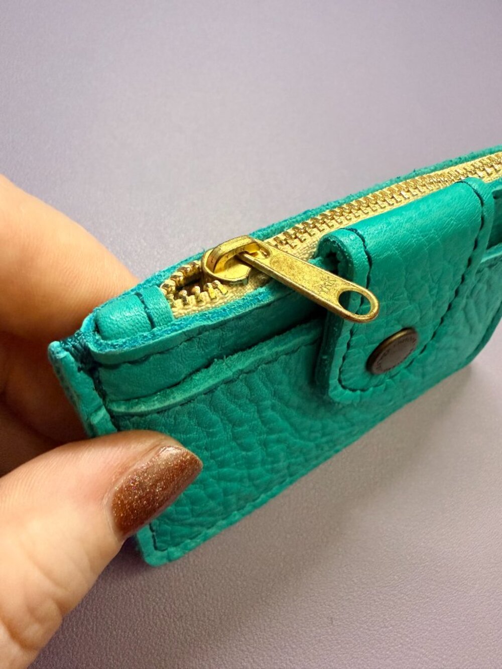 NWOT Thin Turquoise Sabrina Wallet by Portland Leather Goods - Picture 6 of 7